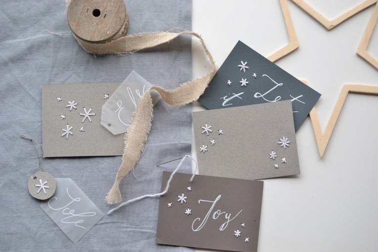 Biglietti ago e filo DIY